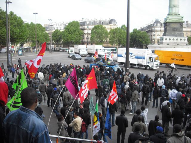 Grevistes sans papiers à l'Opéra bastille