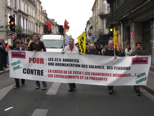 banderole Solidaires