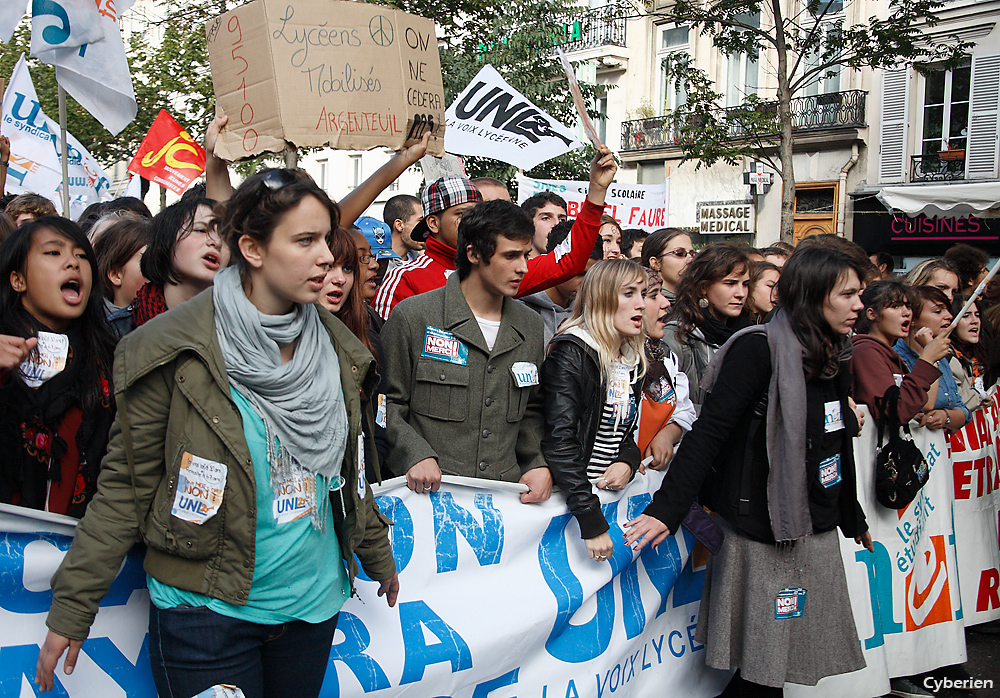 Manif du 16 octobre 2010 à Paris contre la réforme des retraites