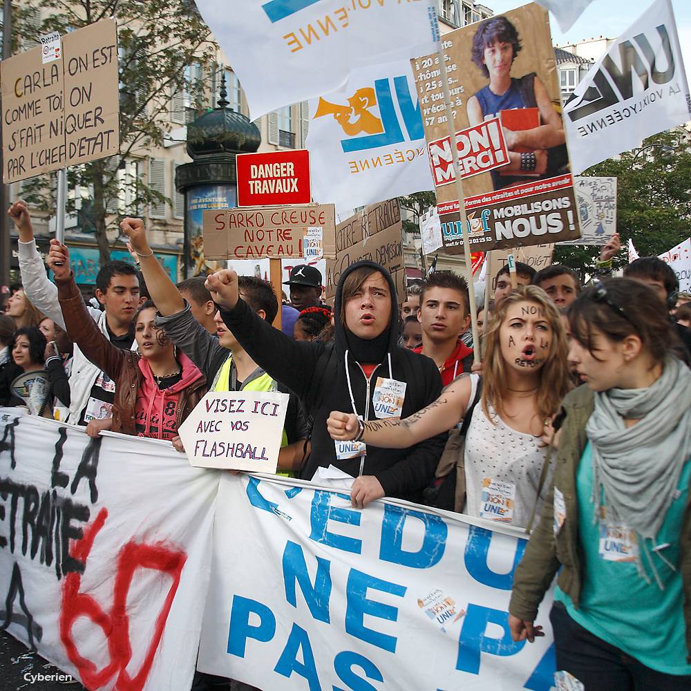 Manif du 16 octobre 2010 à Paris contre la réforme des retraites