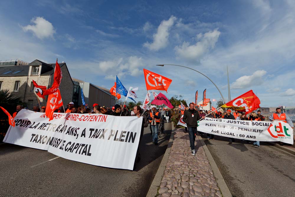 Contre la réforme des retraites à CHERBOURG