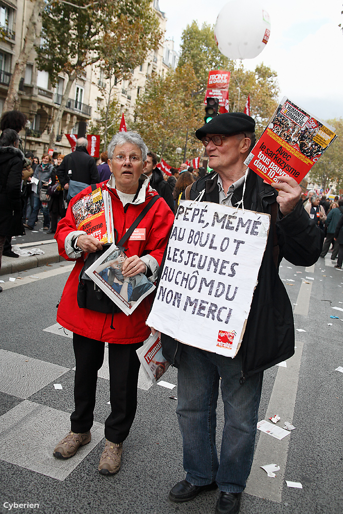 Manif retraites 19 octobre 2010 à Paris