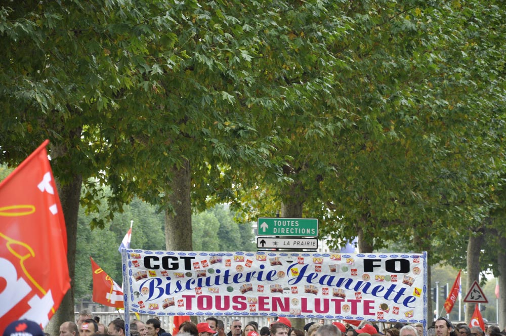 Caen, biscuiterie Jeanette en lutte