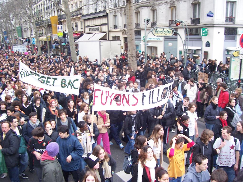 Manifestation lycéenne 10/02/2005