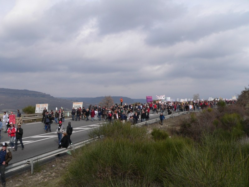 Arrivée des manifestants Gaz de schistes