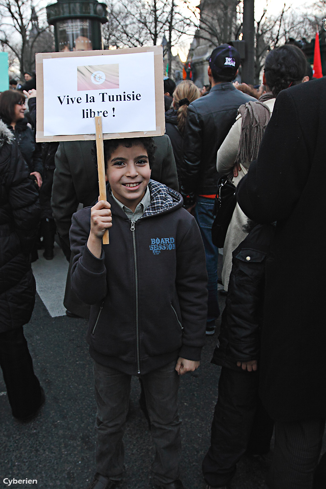 Manif Tunisie à Paris 15/01/2011