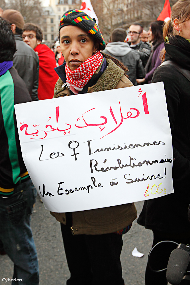 Manif Tunisie à Paris 15/01/2011