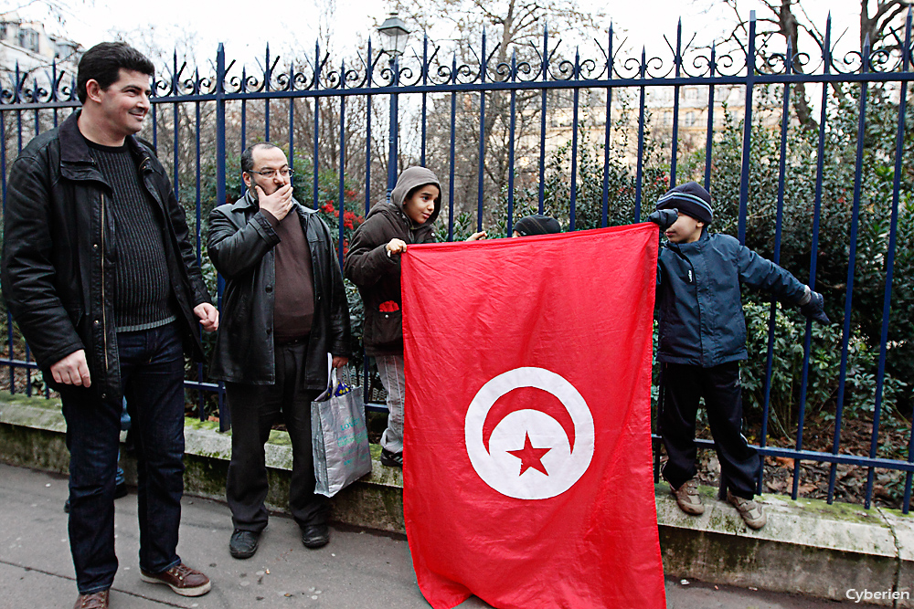 Manif Tunisie à Paris 15/01/2011