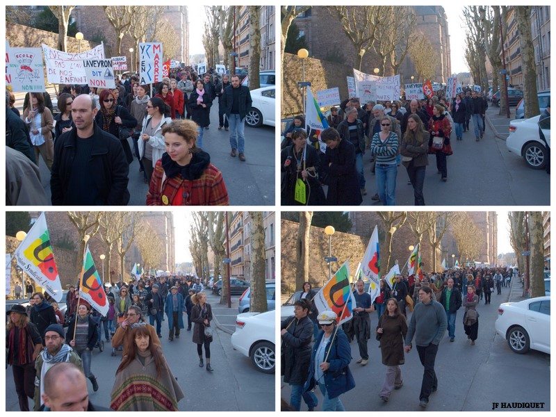 MANIF EDUCATION RODEZ 10 FEVRIER 2011