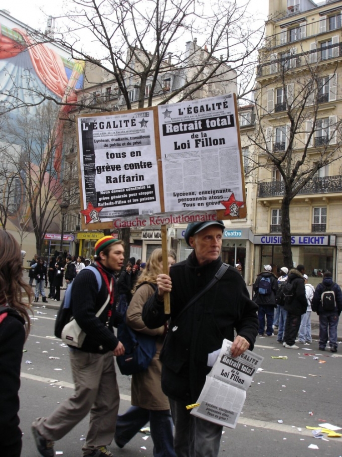 manifestation lycéens Paris 2005-03-08 égalité