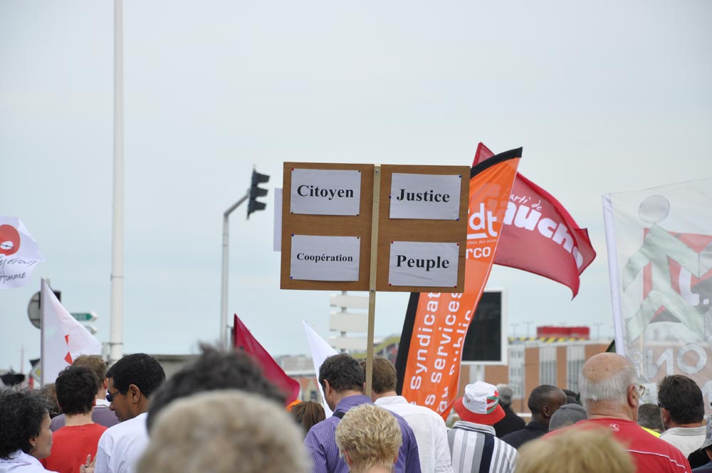 Manif antiG8 le Havre 21 mai 2011, pancarte citoyenne