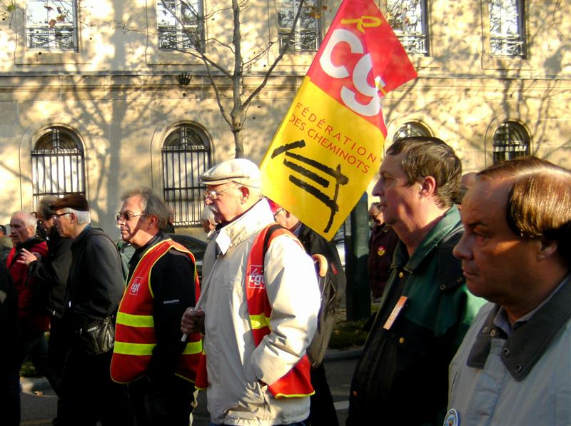 Manif retraités cheminots15 nov 2011