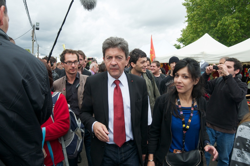 Jean-Luc Mélenchon dans la fête