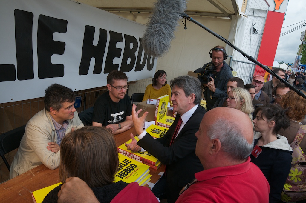 Jean-Luc Mélenchon à Charlie-Hebdo