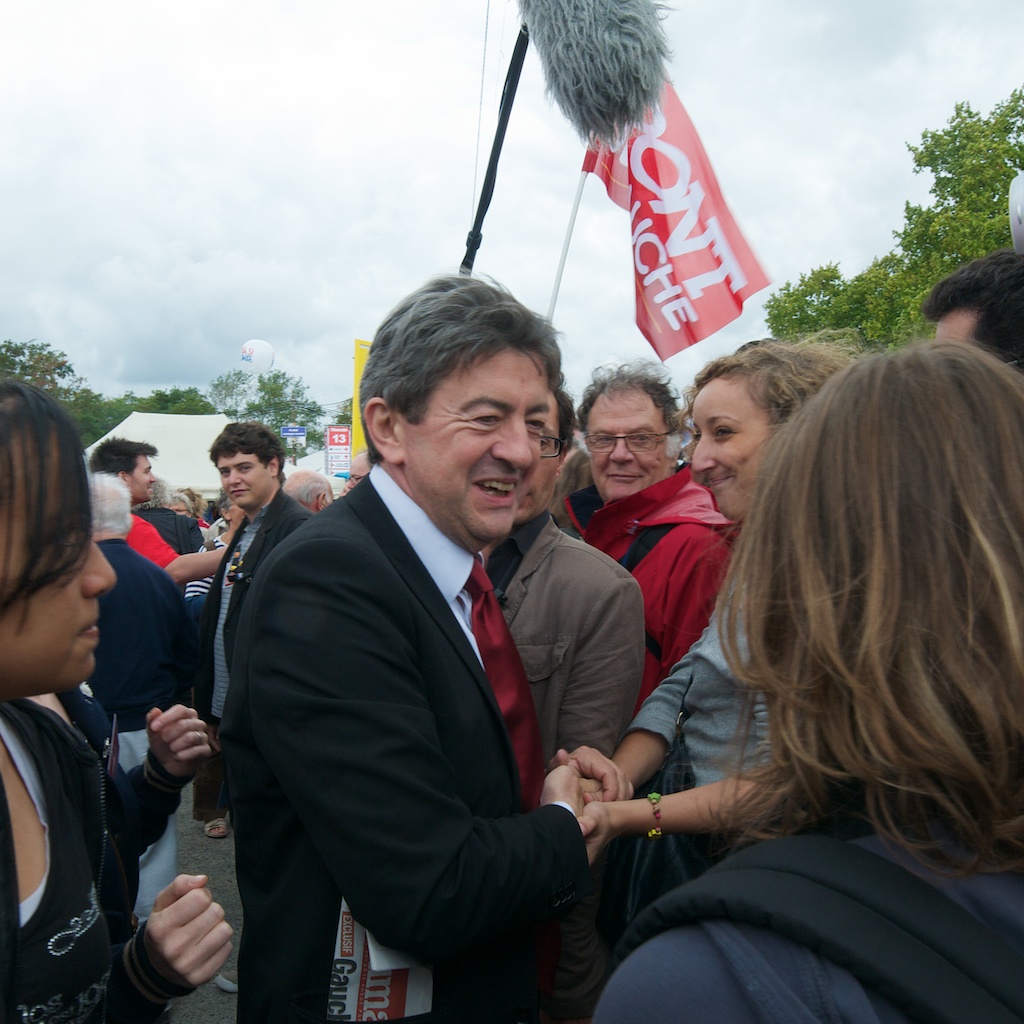 Jean-Luc Mélenchon dans la fête