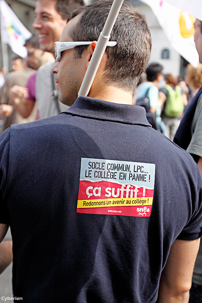 Manifestation des enseignants du public et du privé à Paris - 27 septembre 2011