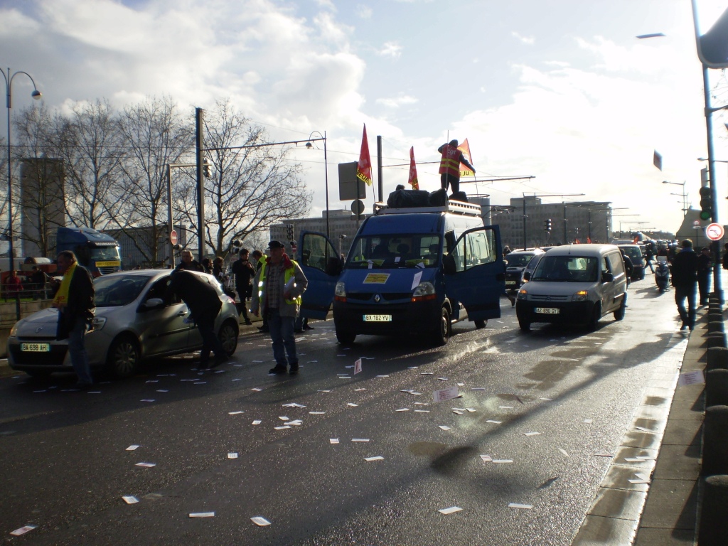 Blocage du centre-ville de Rouen le 26/01/2012