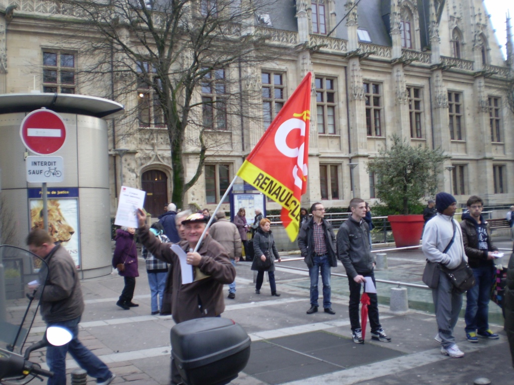 Blocage du centre-ville de Rouen le 26/01/2012