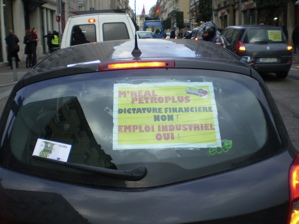 Blocage du centre-ville de Rouen le 26/01/2012