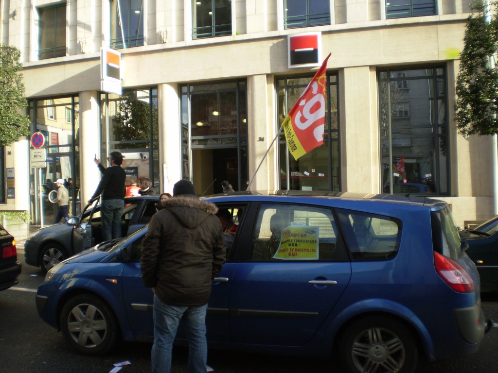 Blocage du centre-ville de Rouen le 26/01/2012