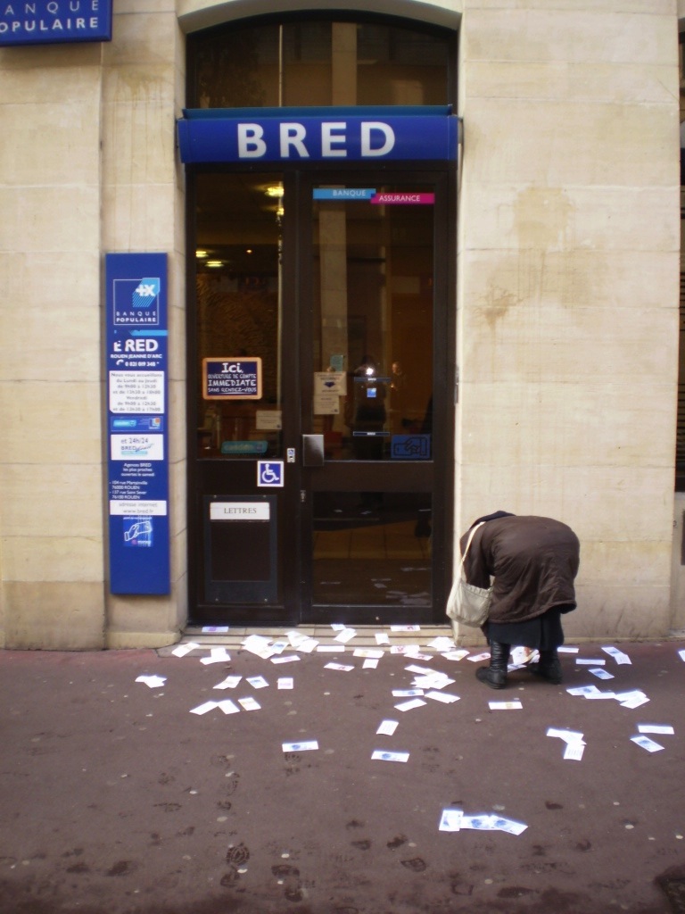 Blocage du centre-ville de Rouen le 26/01/2012