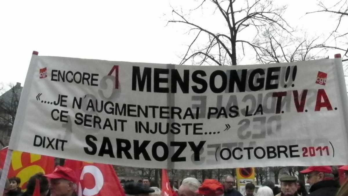 manif contre l'austérité à Strasbourg le 29 février 2012