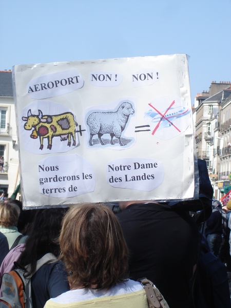 Manifestation contre l'Ayrault port ND des Landes