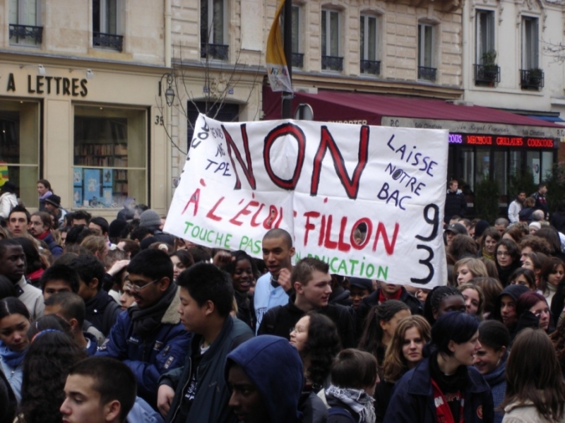 manifestation lycéens Paris 2005-03-08 16
