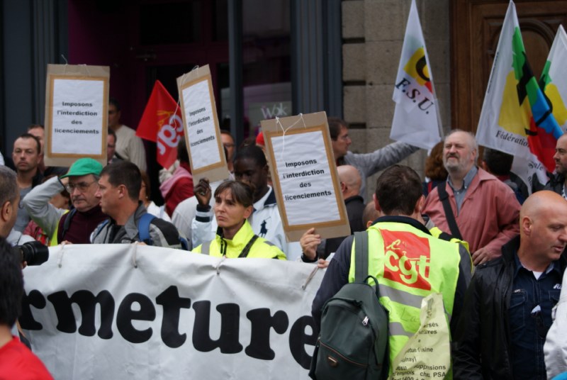 15 septembre 2012 manifestation à Rennes contre les licenciements à PSA