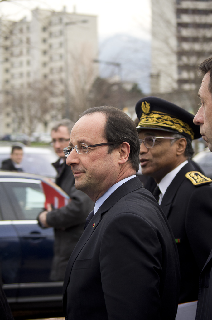 François Hollande et le Préfet de l'Isère