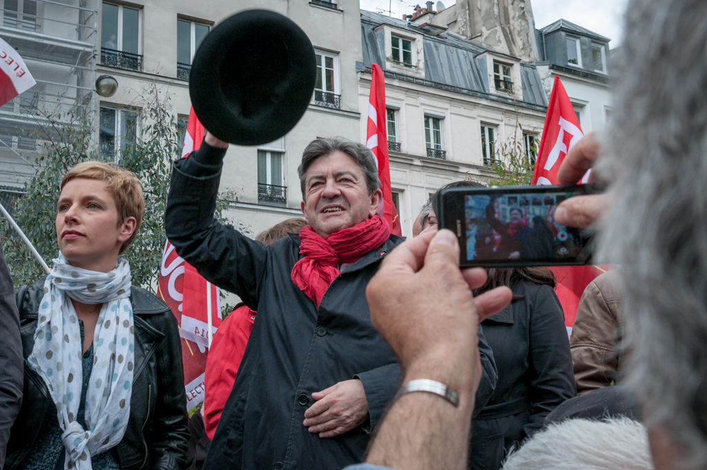 Clémentine Autain et J._L. Mélenchon