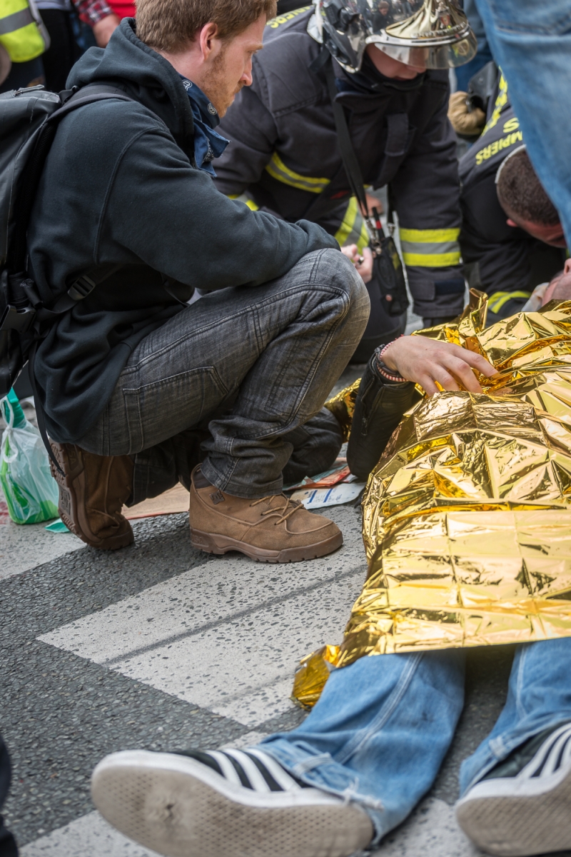 Manifestant blessÃ©