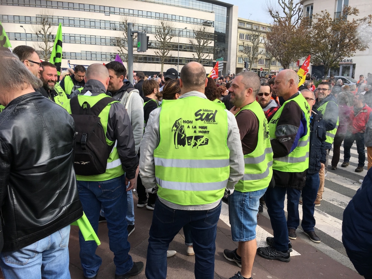 Rouen cheminots 14 avril 2018