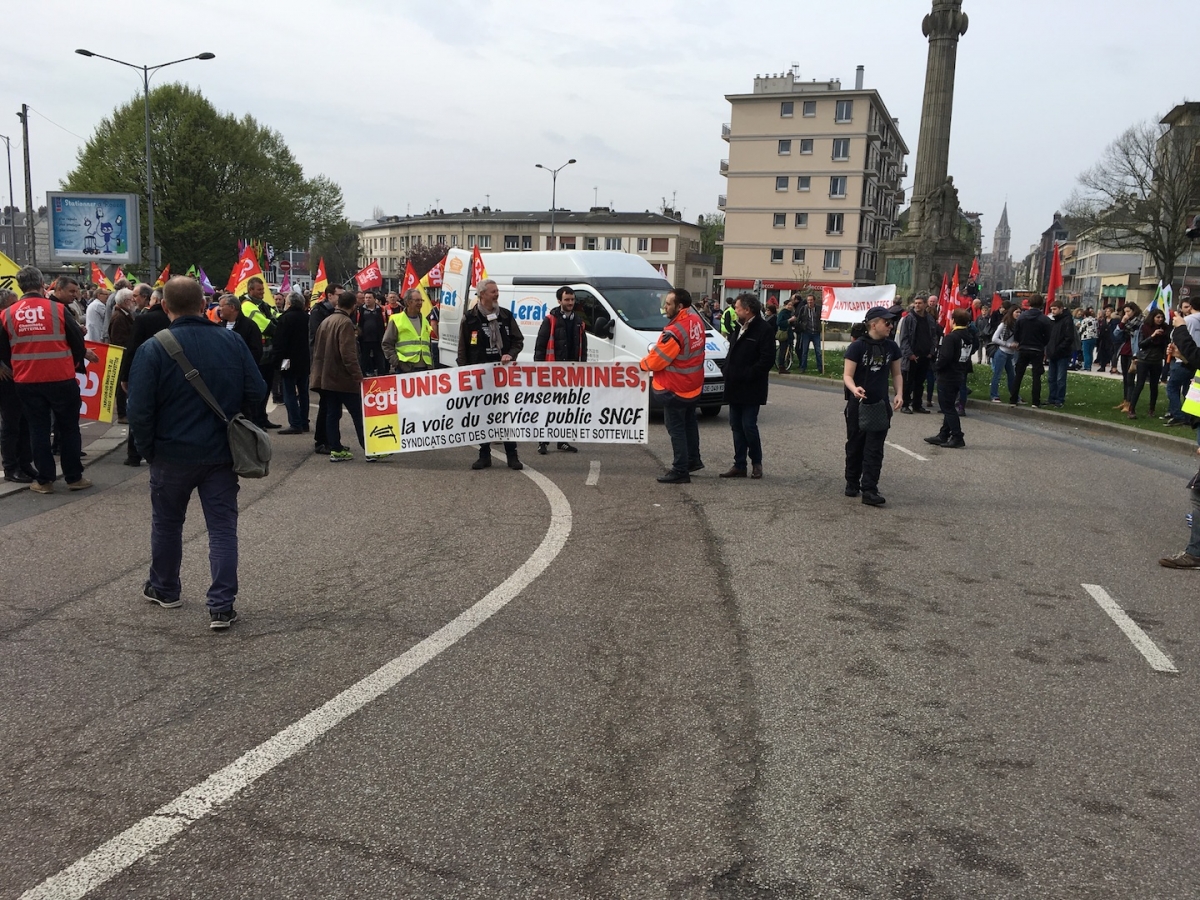 Rouen cheminots 14 avril 2018