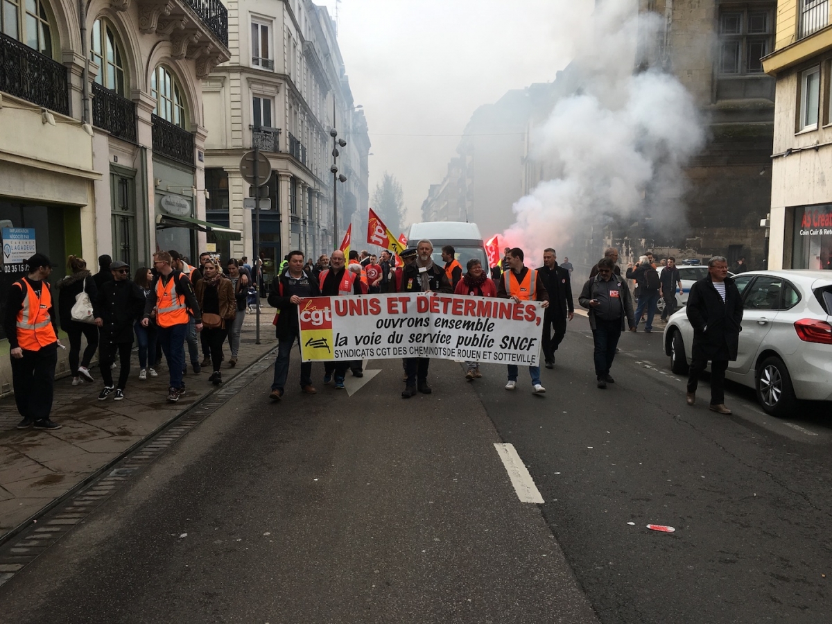 Rouen cheminots 14 avril 2018