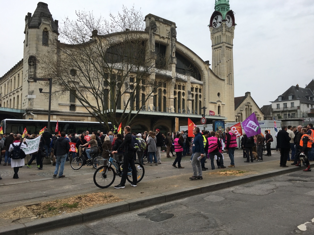 Rouen cheminots 14 avril 2018