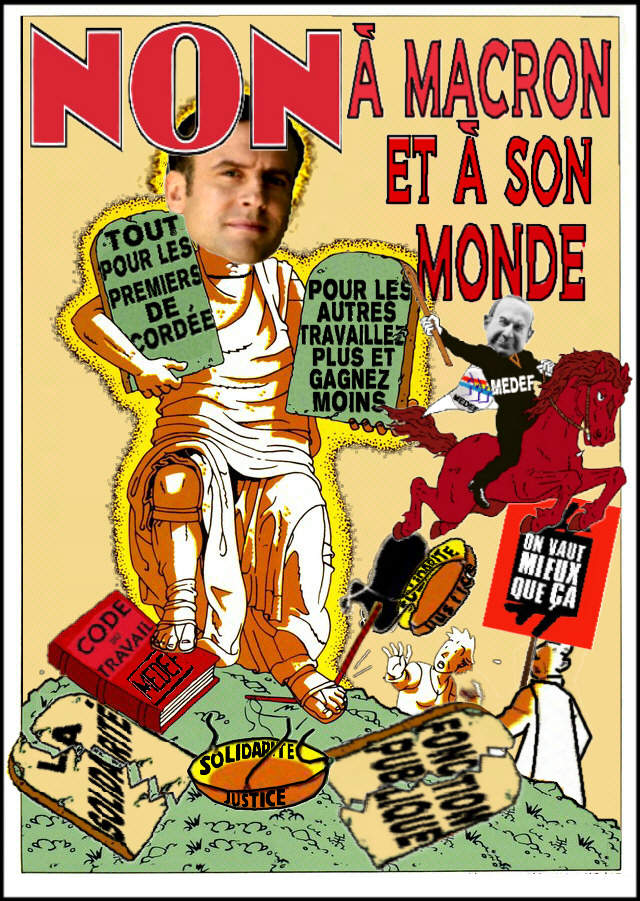 non à macron et à son monde