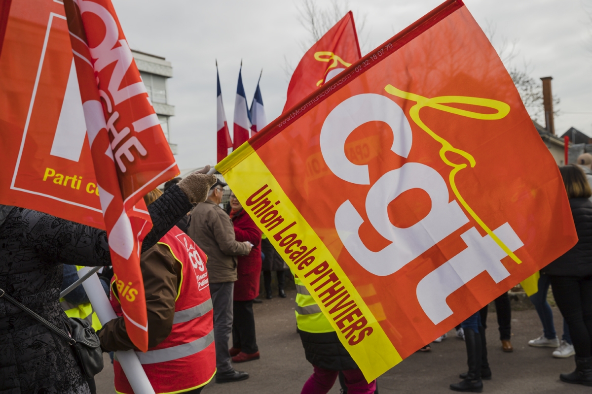 Manifestation syndicale à Pithiviers (Loiret)