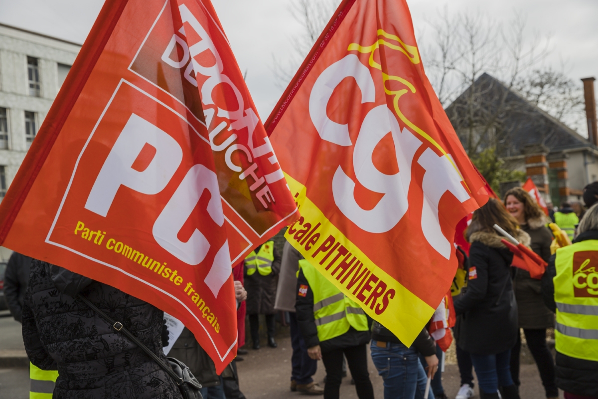 Manifestation syndicale à Pithiviers (Loiret)