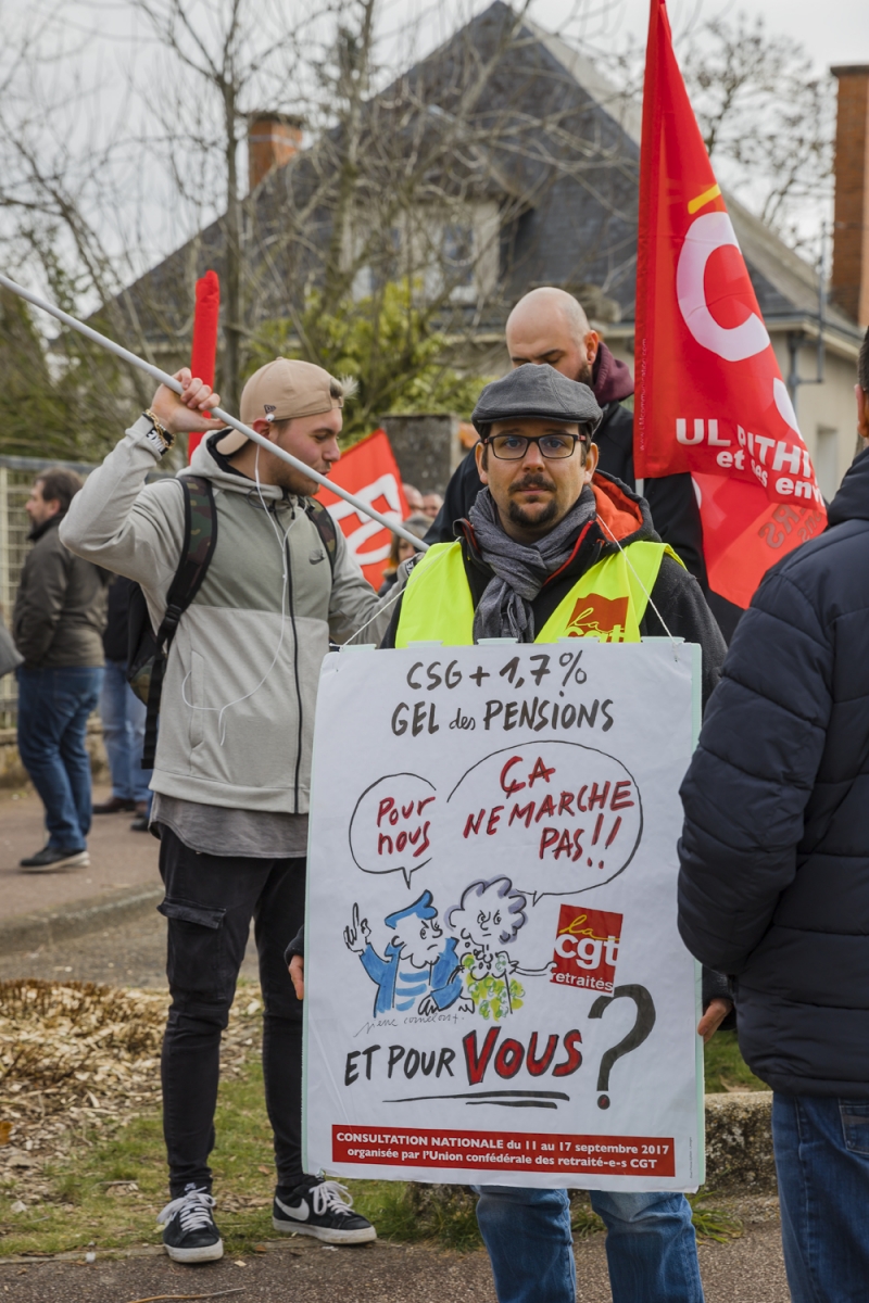 Manifestation syndicale à Pithiviers (Loiret)