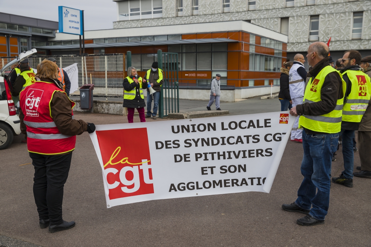 Manifestation syndicale à Pithiviers (Loiret)