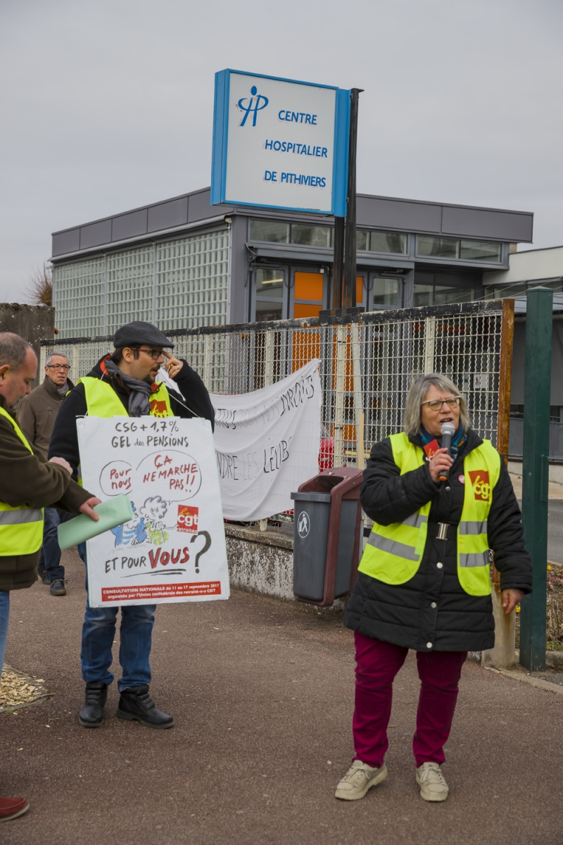 Manifestation syndicale à Pithiviers (Loiret)