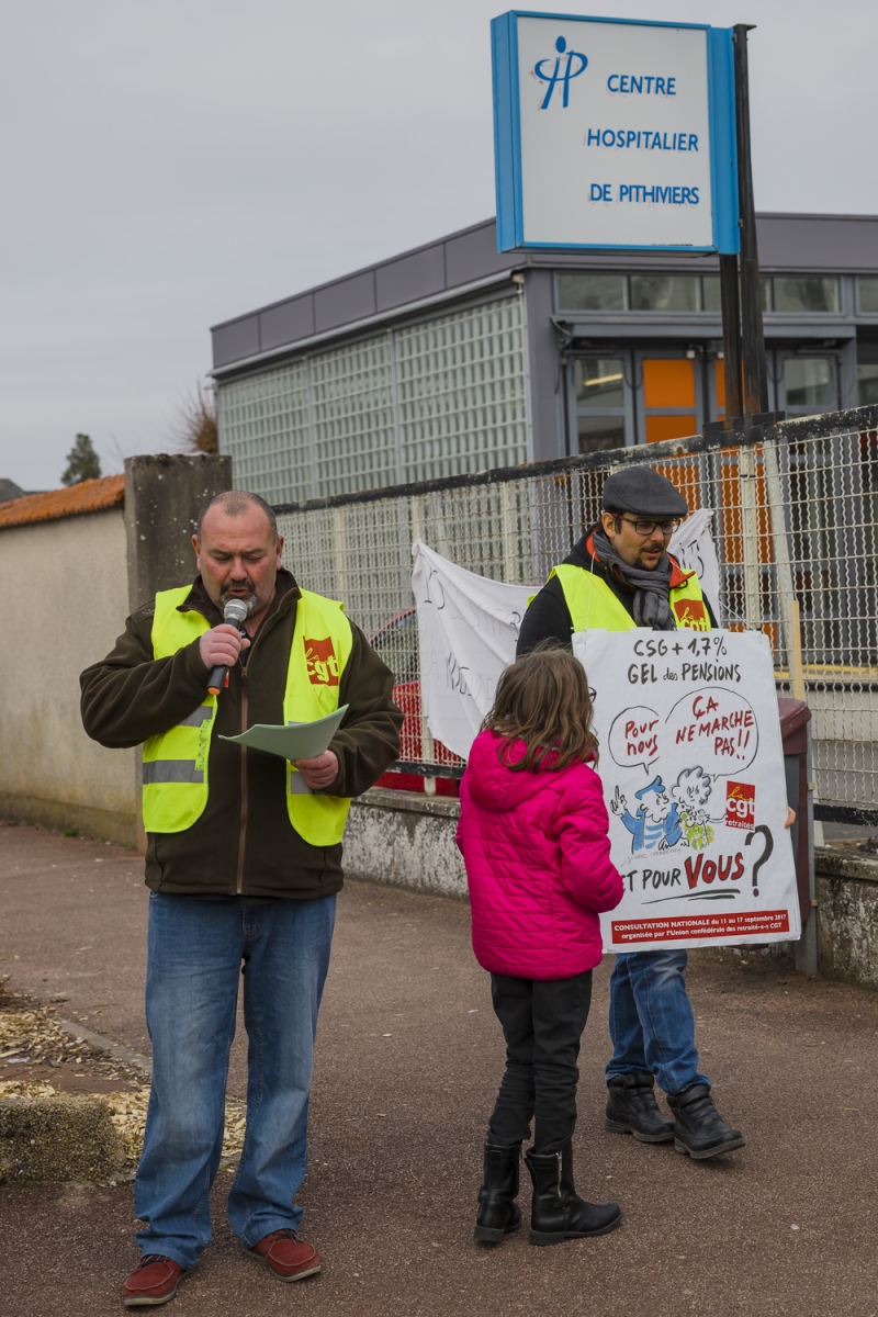 Manifestation syndicale à Pithiviers (Loiret)