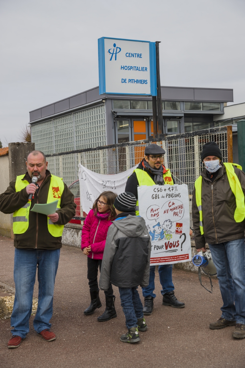 Manifestation syndicale à Pithiviers (Loiret)