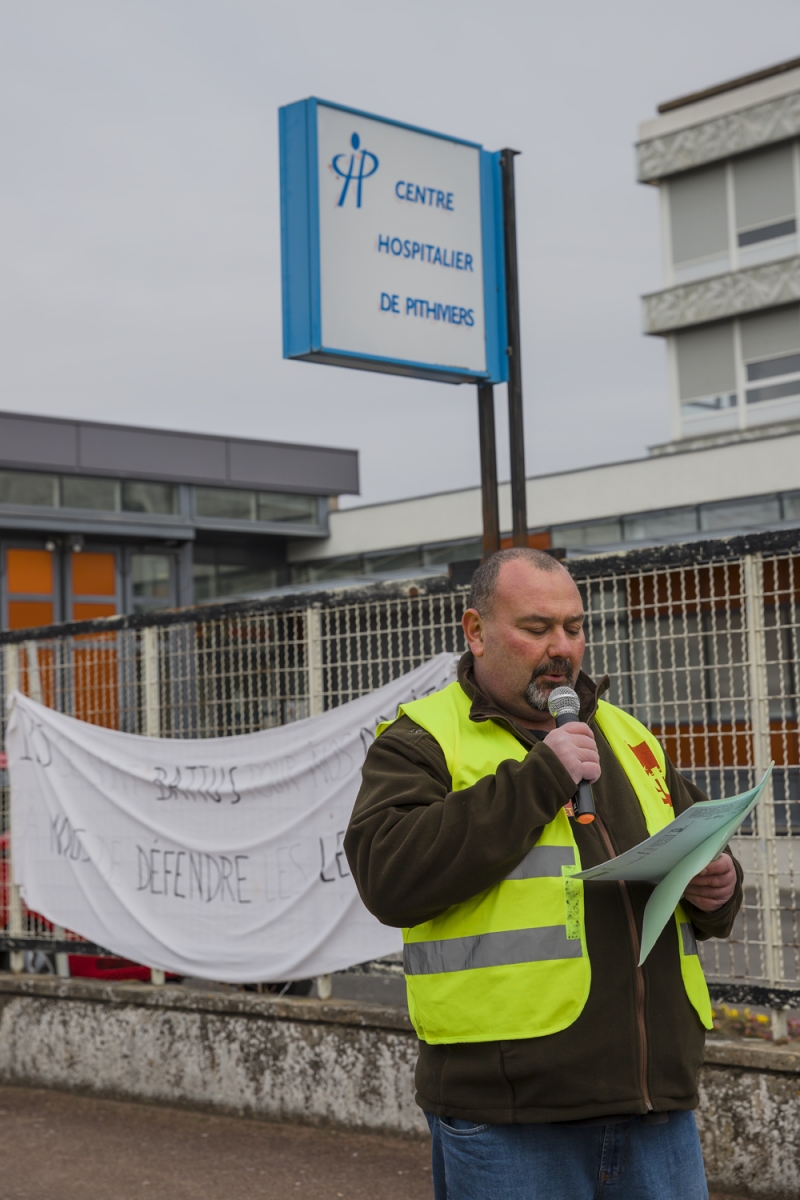 Manifestation syndicale à Pithiviers (Loiret)