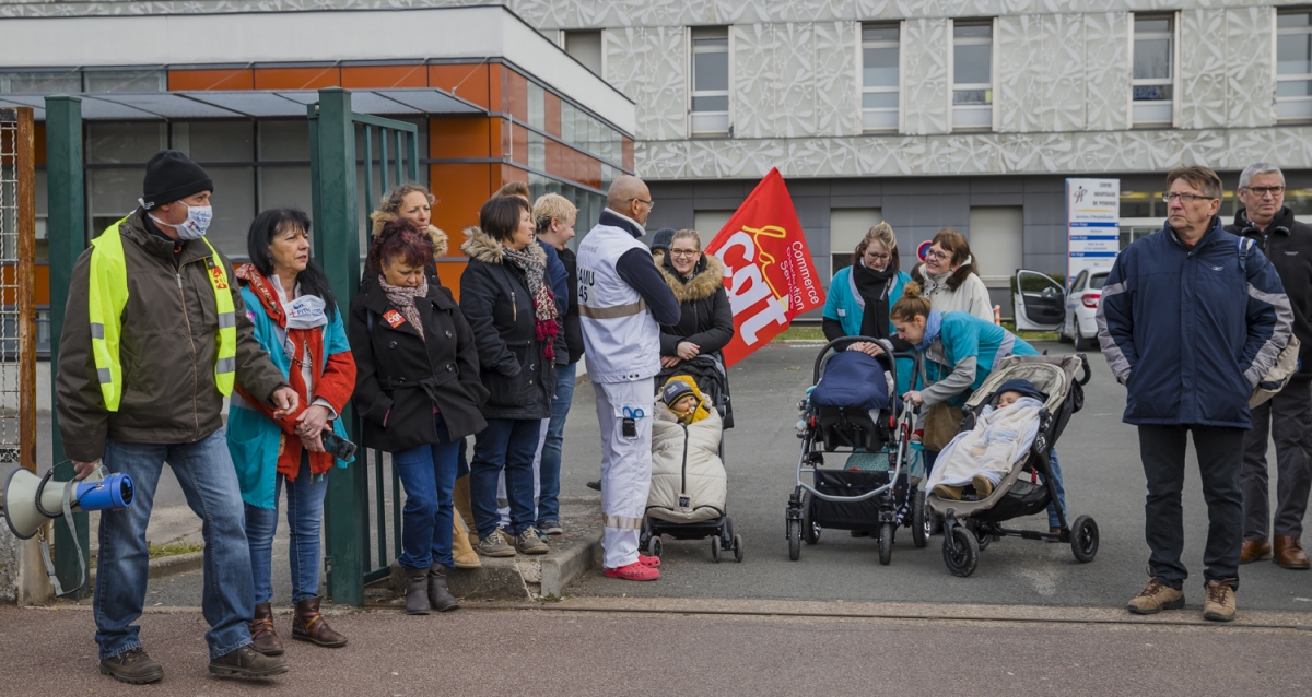 Manifestation syndicale à Pithiviers (Loiret)