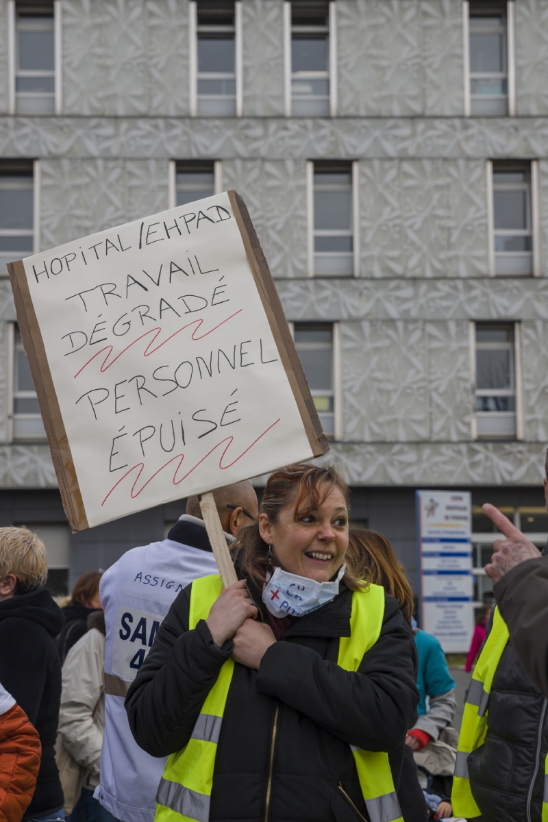 Manifestation syndicale à Pithiviers (Loiret)