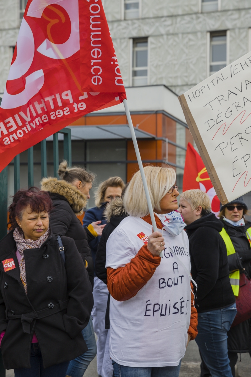 Manifestation syndicale à Pithiviers (Loiret)