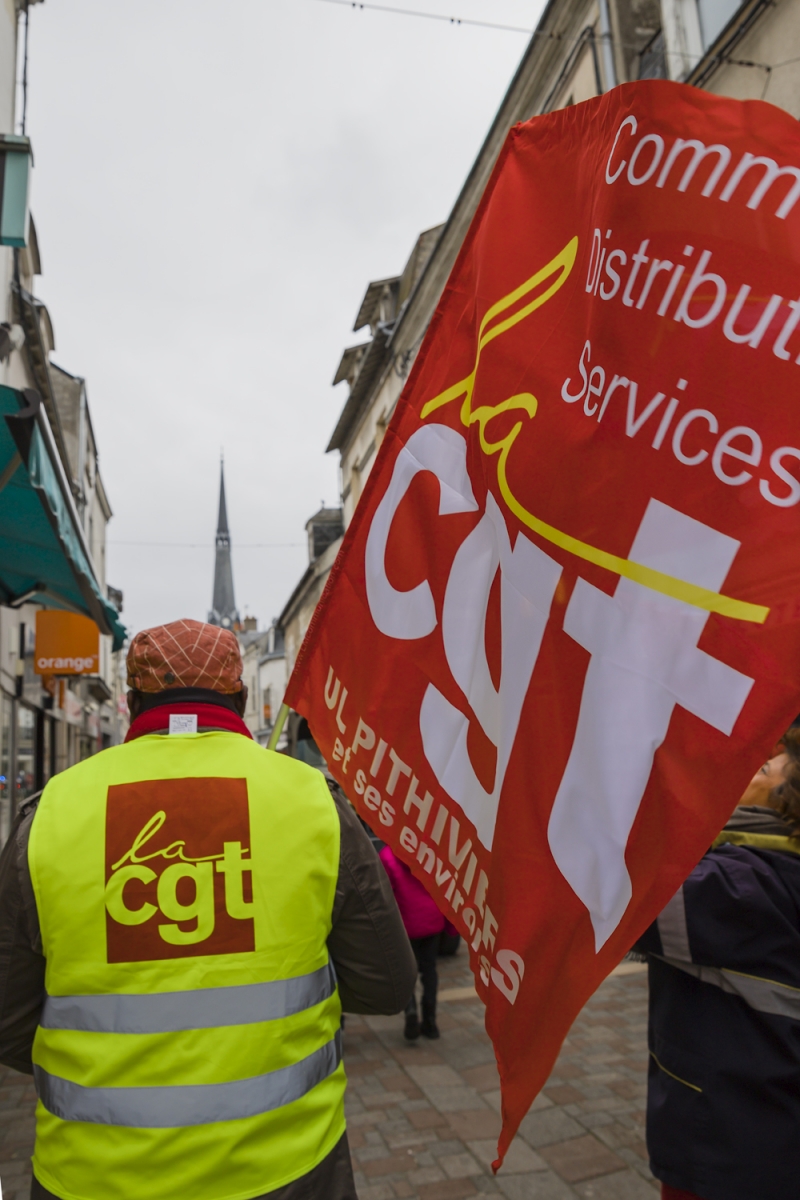 Manifestation syndicale à Pithiviers (Loiret)