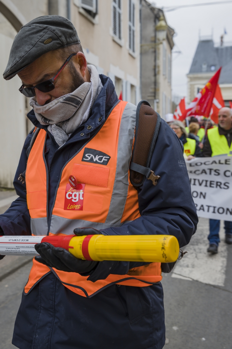 Manifestation syndicale à Pithiviers (Loiret)